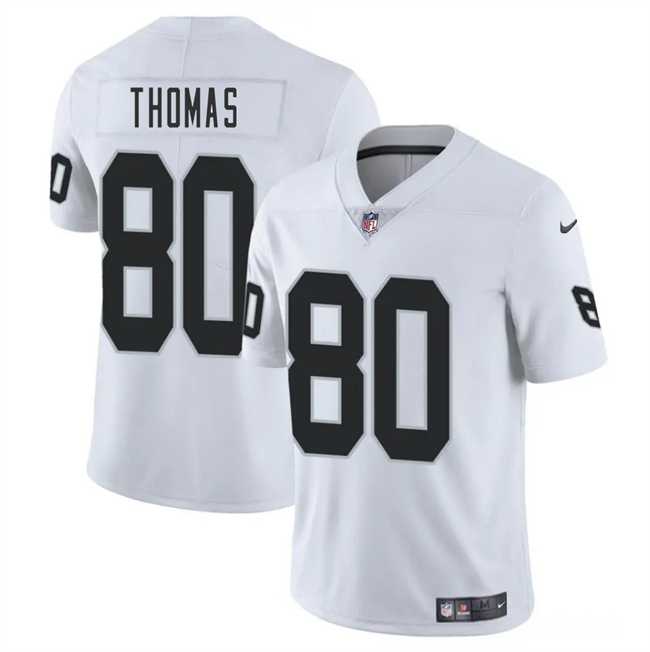 Men & Women & Youth Las Vegas Raiders #80 Ian Thomas White 2025 Vapor Stitched Jersey->las vegas raiders->NFL Jersey